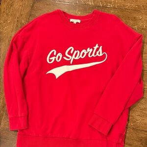 Favorite Daughter Red Go Sports Sweatshirt